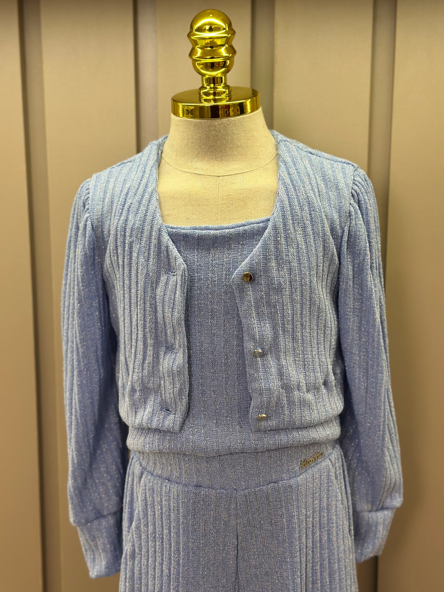 Conjunto Infantil Blusa com Casaco e Calça Azul - Luluzinha