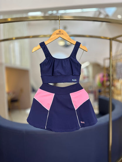 Top Infantil Luciana Trilobal Marinho - Siri Sport