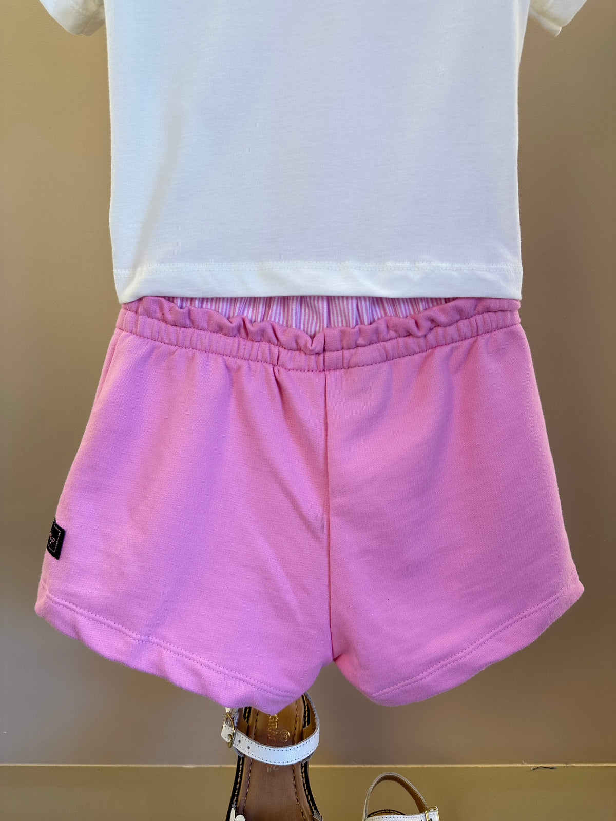 Conjunto Infantil Blusa Daisy Duck e Short Cós de Elástico - Momi
