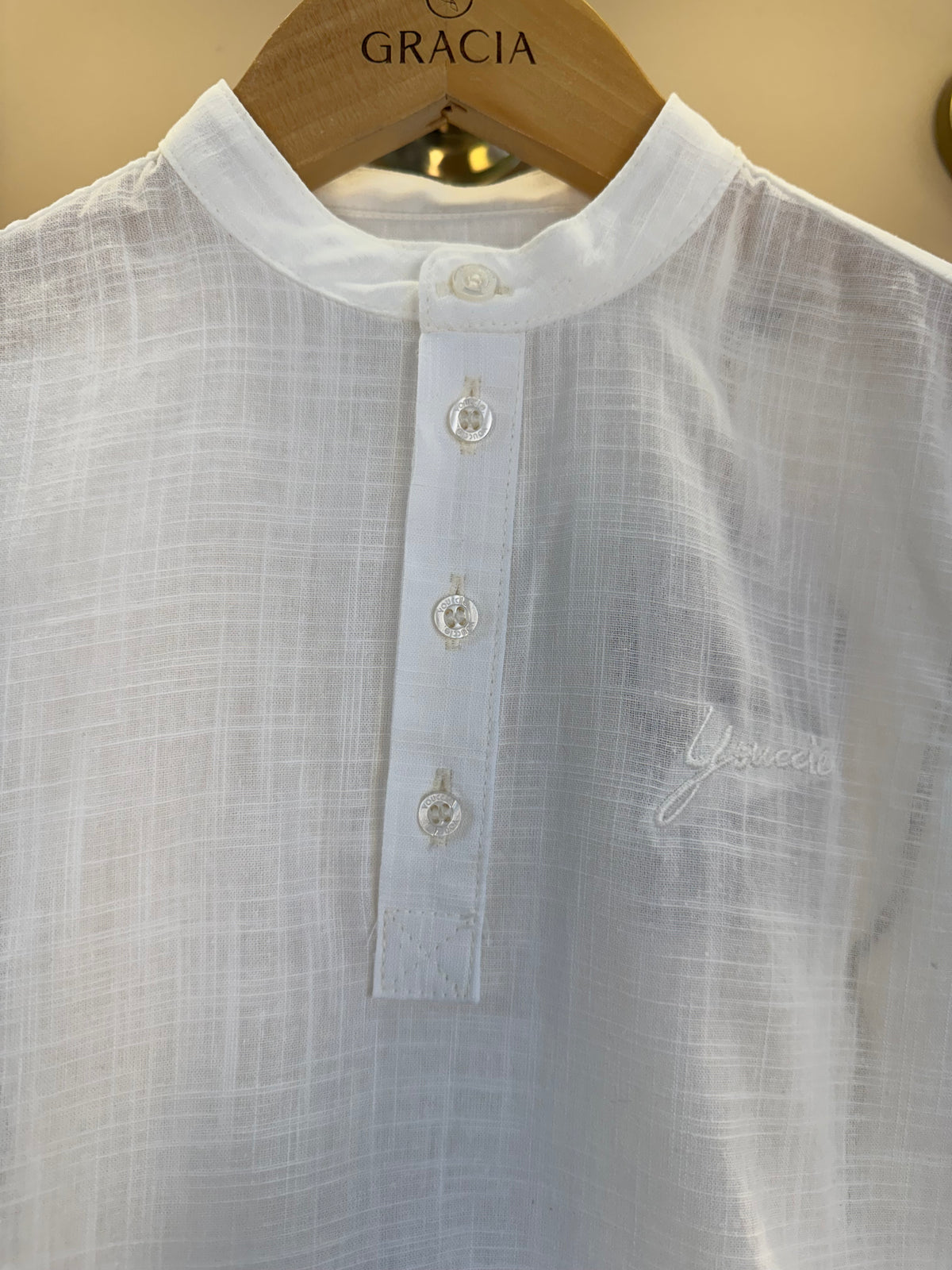 Conjunto Infantil Camisa Polo Off White e Bermuda - Youccie
