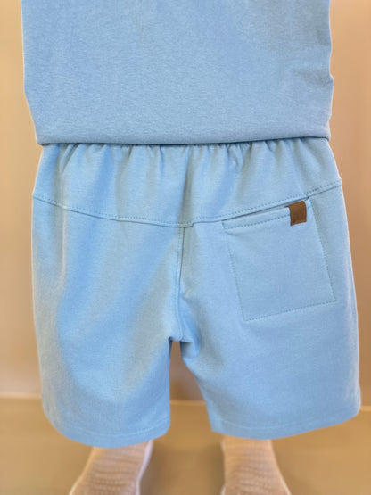 Conjunto Infantil Camiseta Algodão Teddy Conversível Malibu e Bermuda Básica Moletom Algodão Malibu - Dame