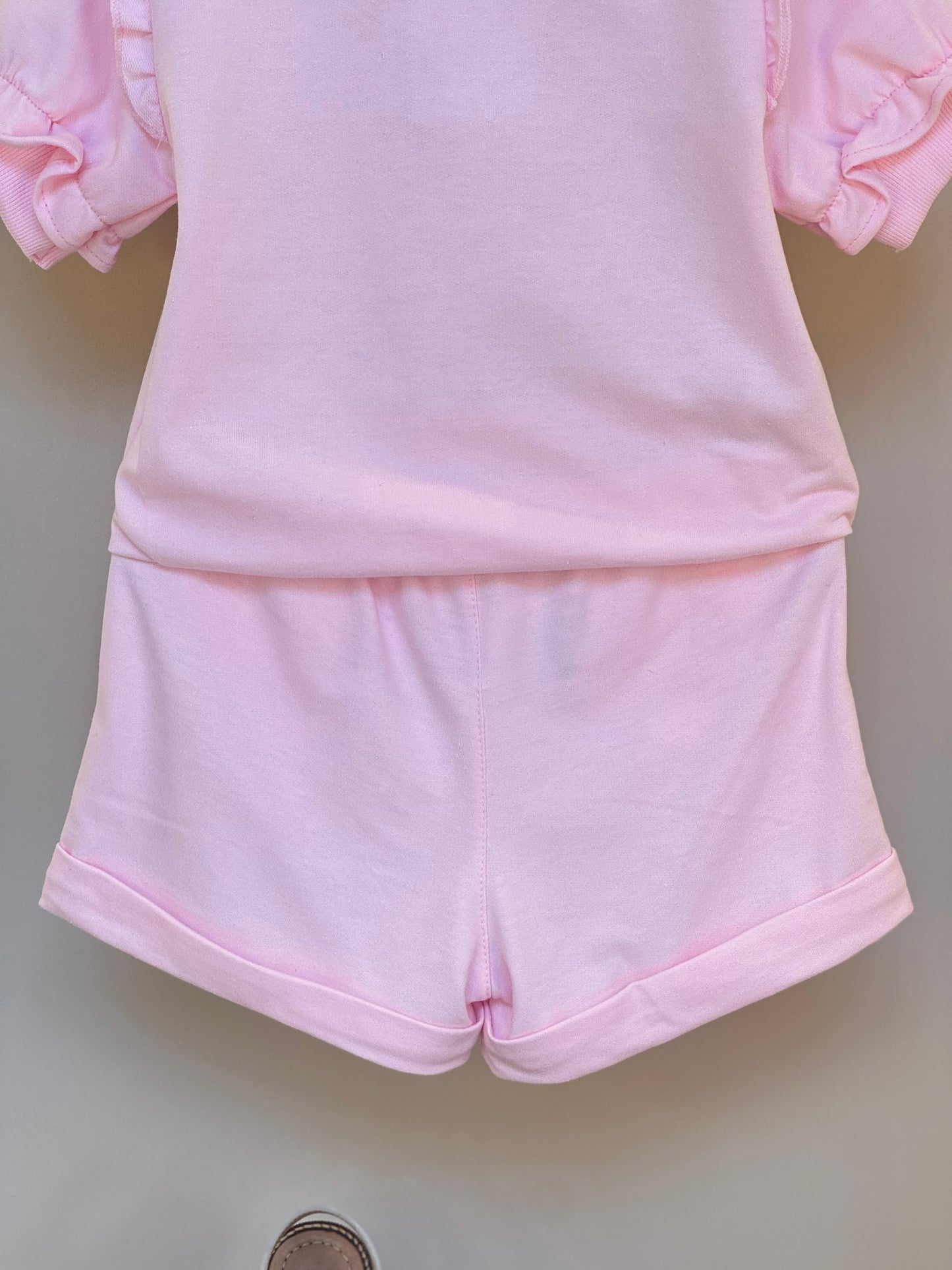 Conjunto Infantil Blusa e Short Comfy com Ursinhos Rosa - Gabriela Aquarela