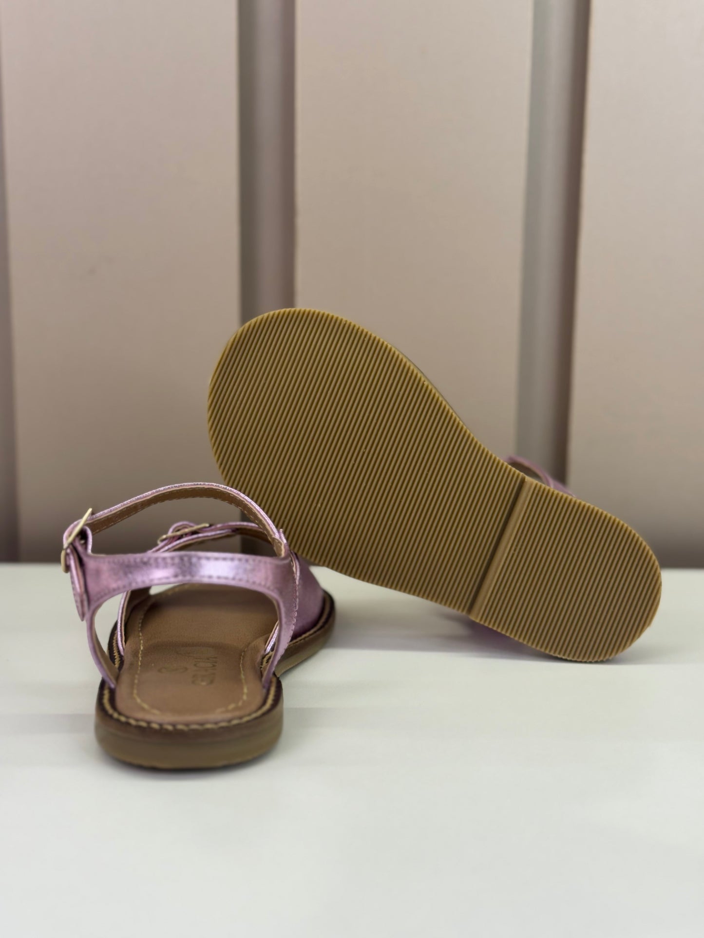Sandália Infantil Mel Rosa Metalizado - Gracia