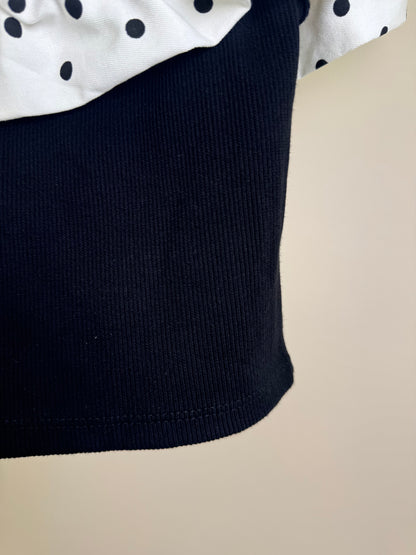 Blusa Teen Cropped Ombro a Ombro com Babado Poá - Authoria
