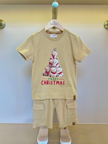 Camiseta Infantil Algodão Teddy Natal - Dame