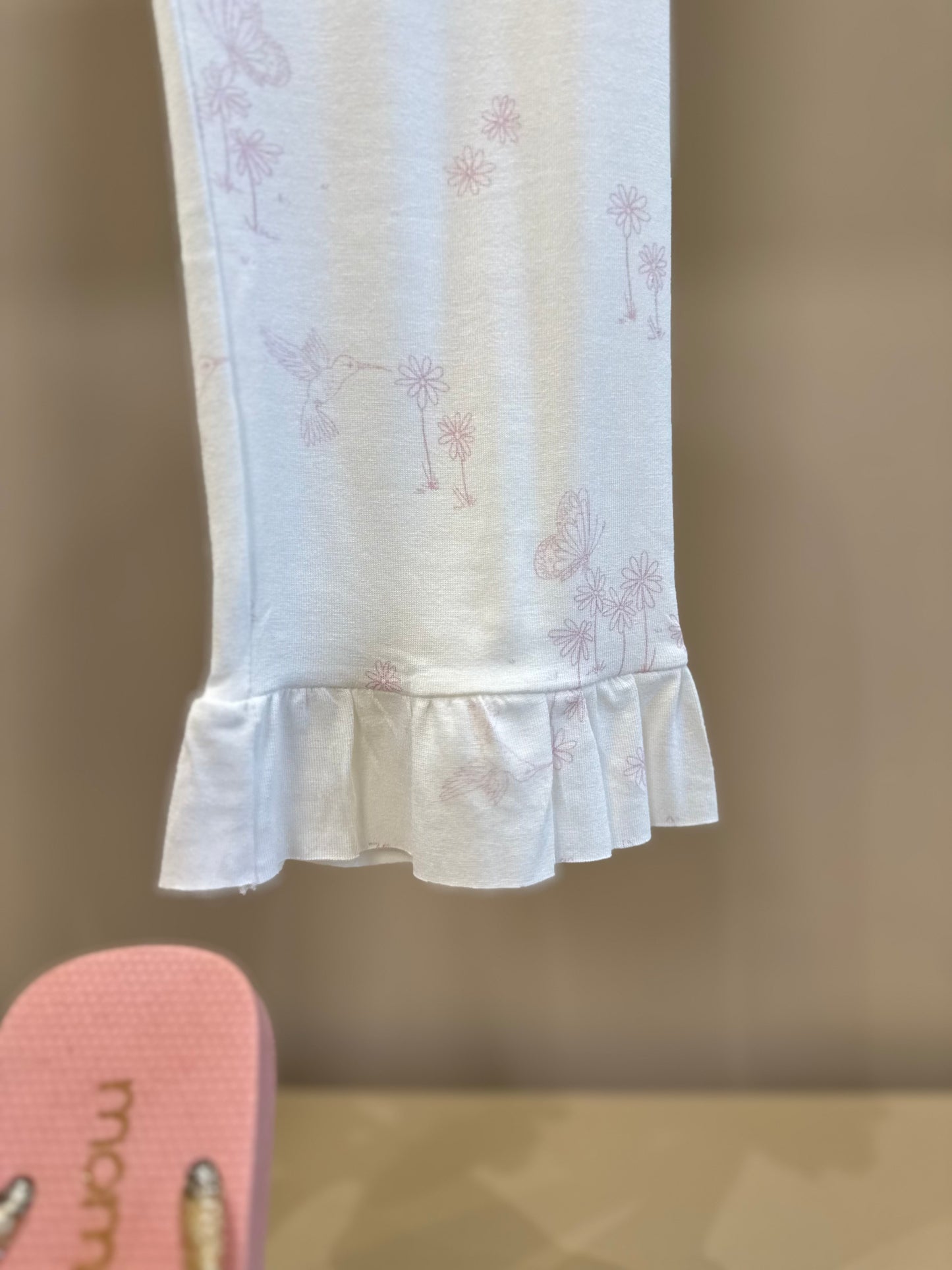 Pijama Infantil Comfy Blusa ML e Calça Butterfly Off White - Conforteca