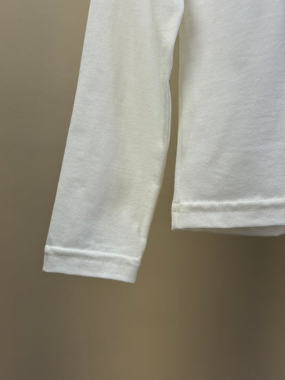 Blusa Infantil Cotton Ursinha Moldura Cristais Off White - Pituchinhus