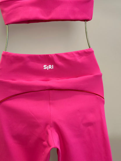 Conjunto Infantil Top e Legging Fuseau Atena Oncinha Pink - Siri Sport