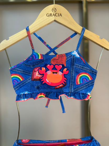 Biquíni Infantil Cropped Luana Siri Lover - Siri