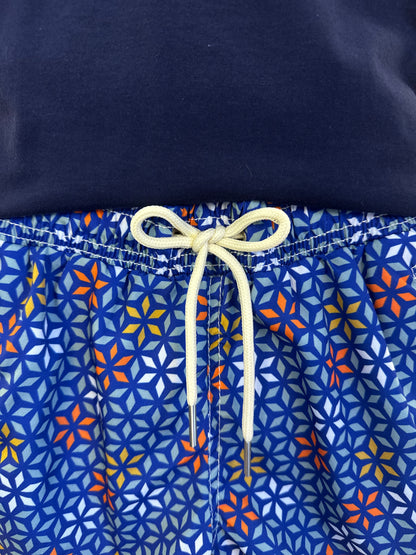 Conjunto Infantil Camiseta Algodão Marinho e Shorts Estampado - Dudes