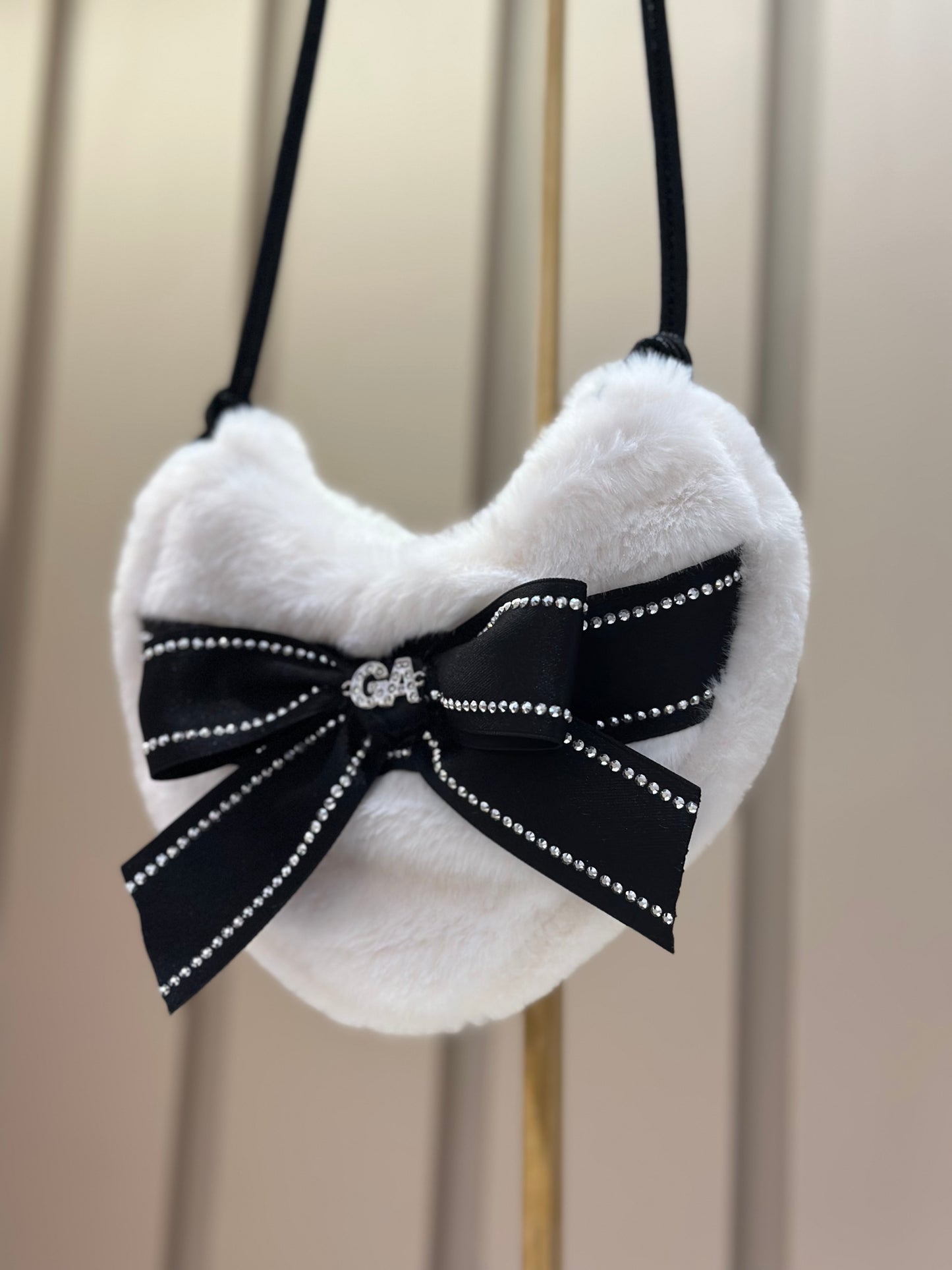 Bolsa Infantil Coração Teddy Off White - Gabriela Aquarela
