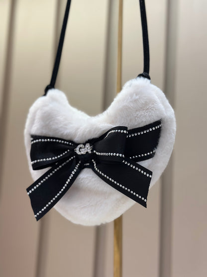 Bolsa Infantil Coração Teddy Off White - Gabriela Aquarela
