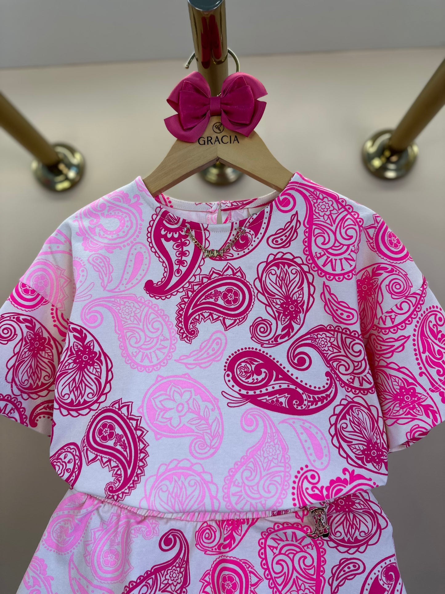 Conjunto Infantil Blusa e Saia Paisley ANM - Animê