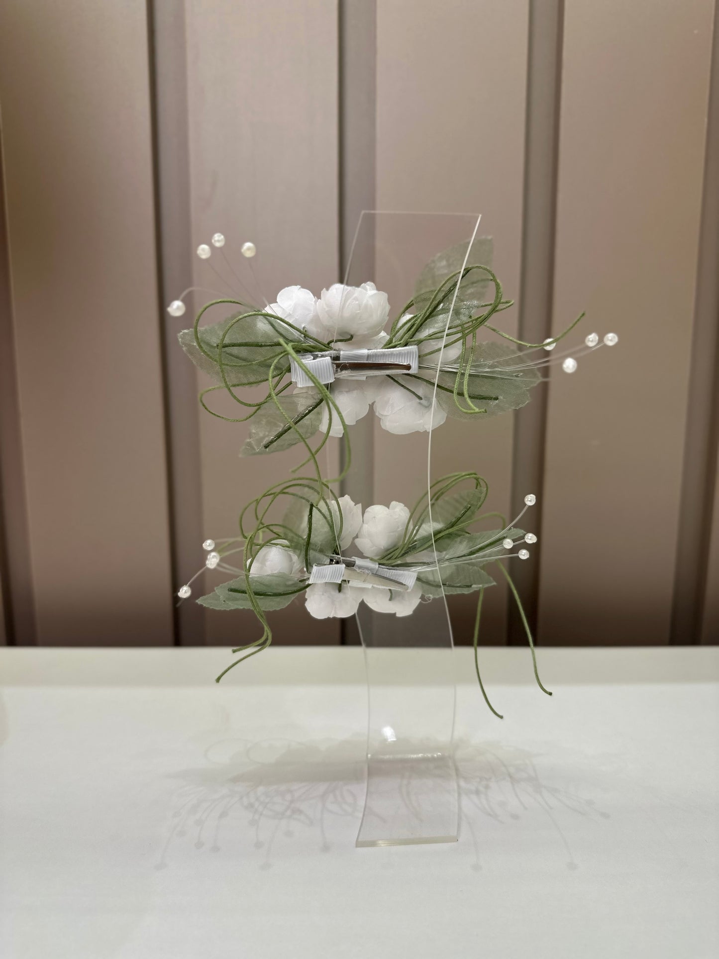 Laço Infantil Bouquet Flores Off white - Mio bebê