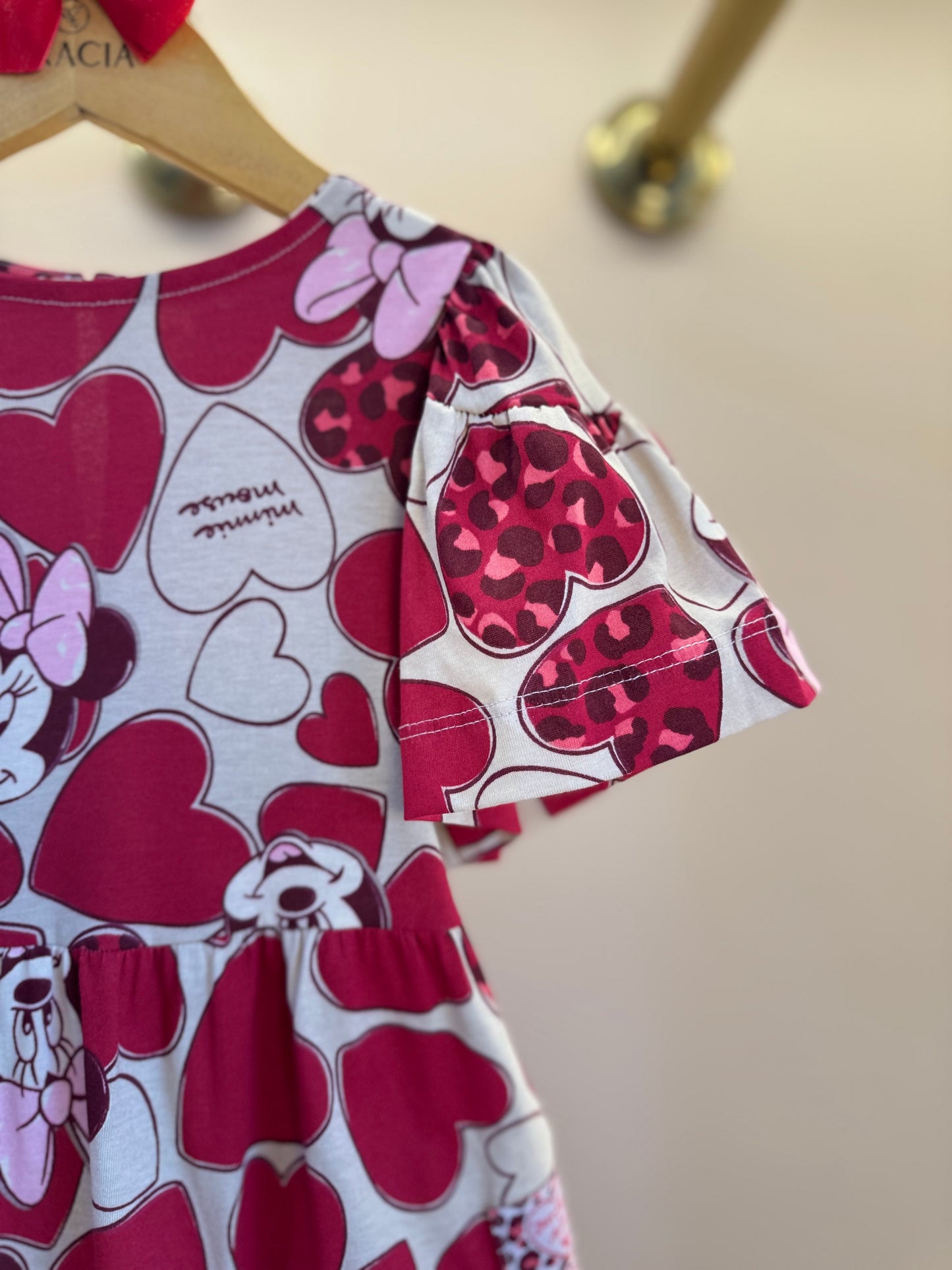 Vestido Infantil Minnie Mouse Hearts - Animê Petite