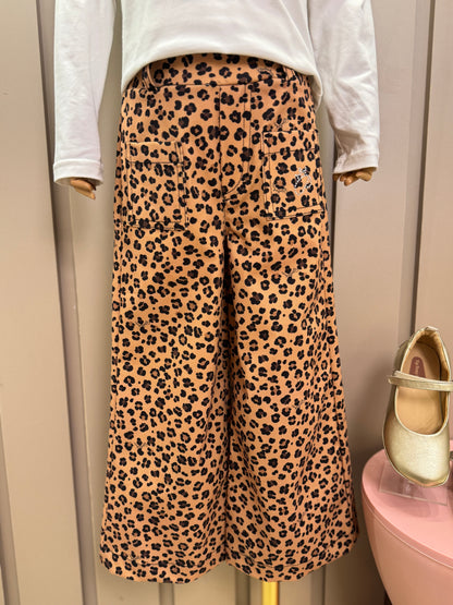 Conjunto Infantil Blusa  Ursinha Moldura Cristais e Calça  Sarja Reta Bolsos Oncinha - Pituchinhus