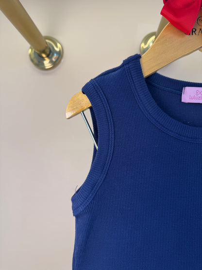 Vestido Infantil Tule Estampado Com Aplicação de Crochê e Laço de Vies - Luluzinha