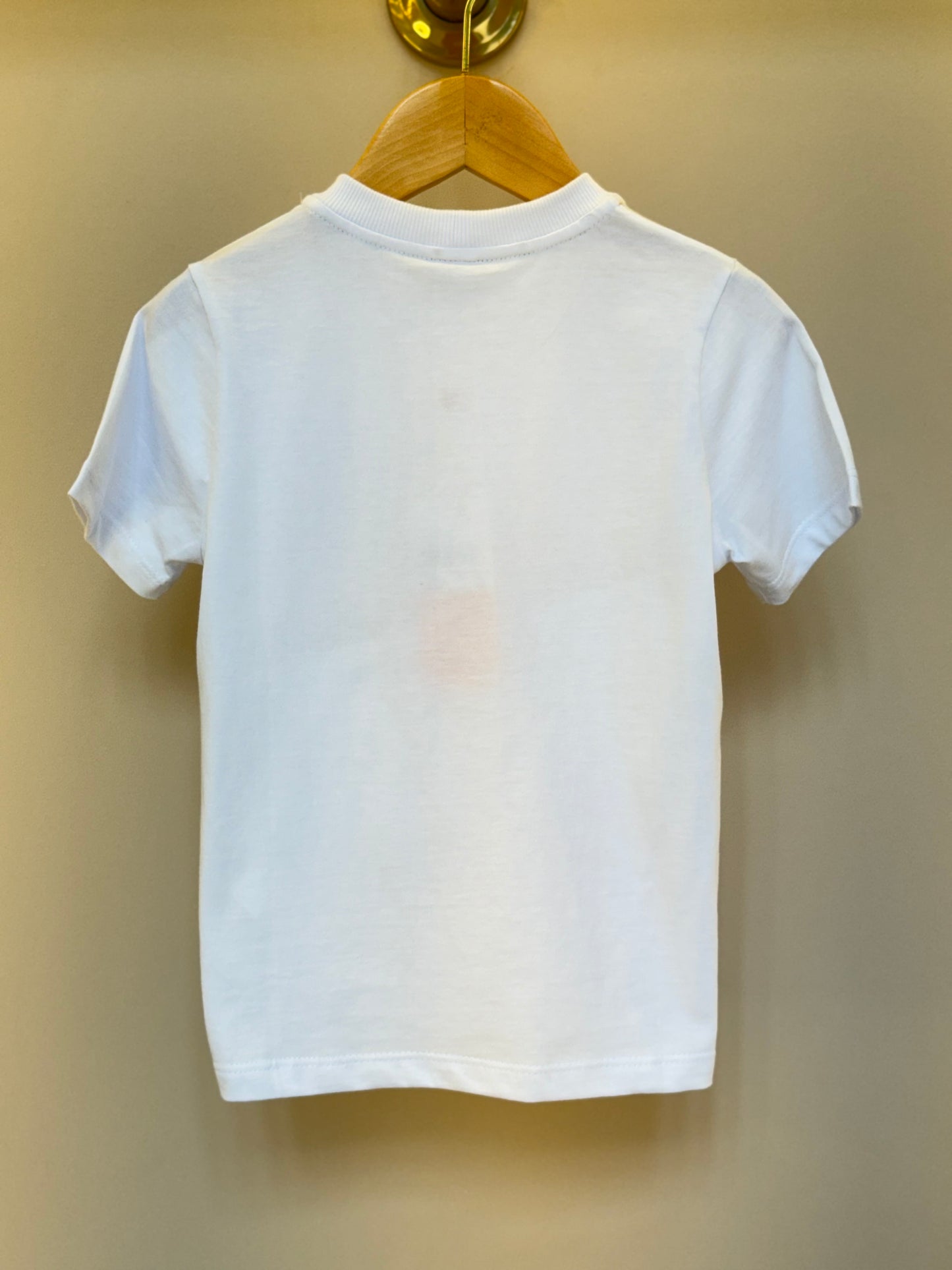 Camiseta Infantil Meia Malha Penteada com Bolso Branca - Um Mais Um