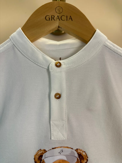 Polo Piquet Infantil Teddy Tennis Off - Dame