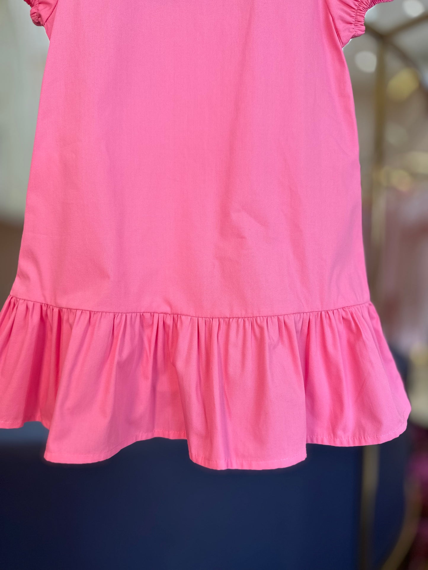 Vestido Infantil de Algodão Pink com Renda - Beabá