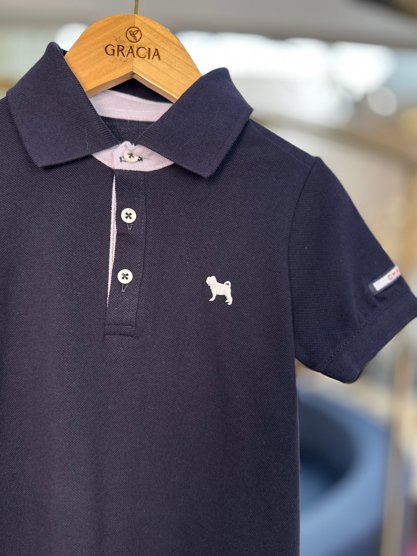 Camisa Polo Infantil Piquet Marinho - Charpey