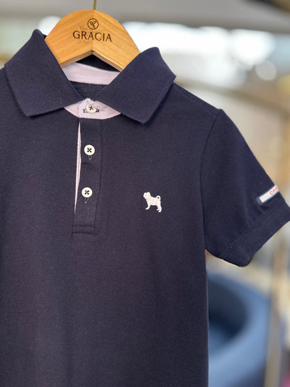 Camisa Polo Infantil Piquet Marinho - Charpey