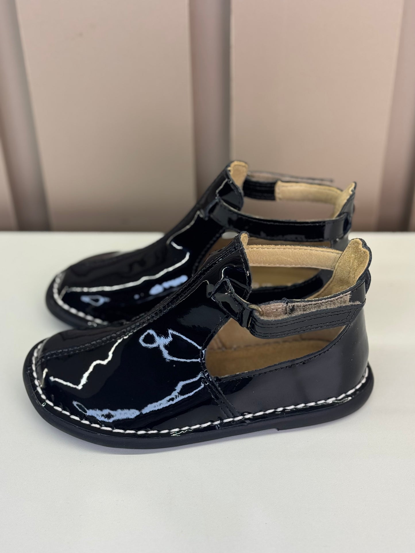 Bota Infantil Meia-Lua Verniz Noir - Petit Cheval