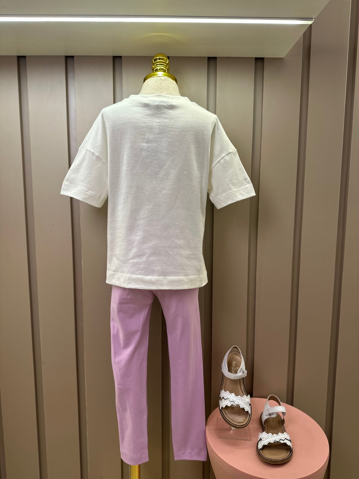 Conjunto Infantil Blusa Friends Minnie & Daisy e Legging Lilás - Animê