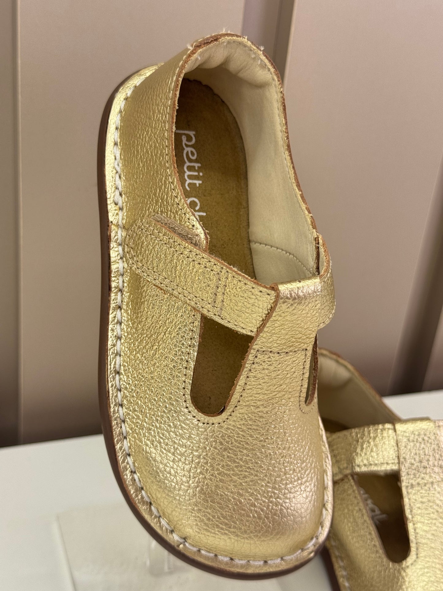 Sapato Infantil Couro Colegial Dore - Petit Cheval