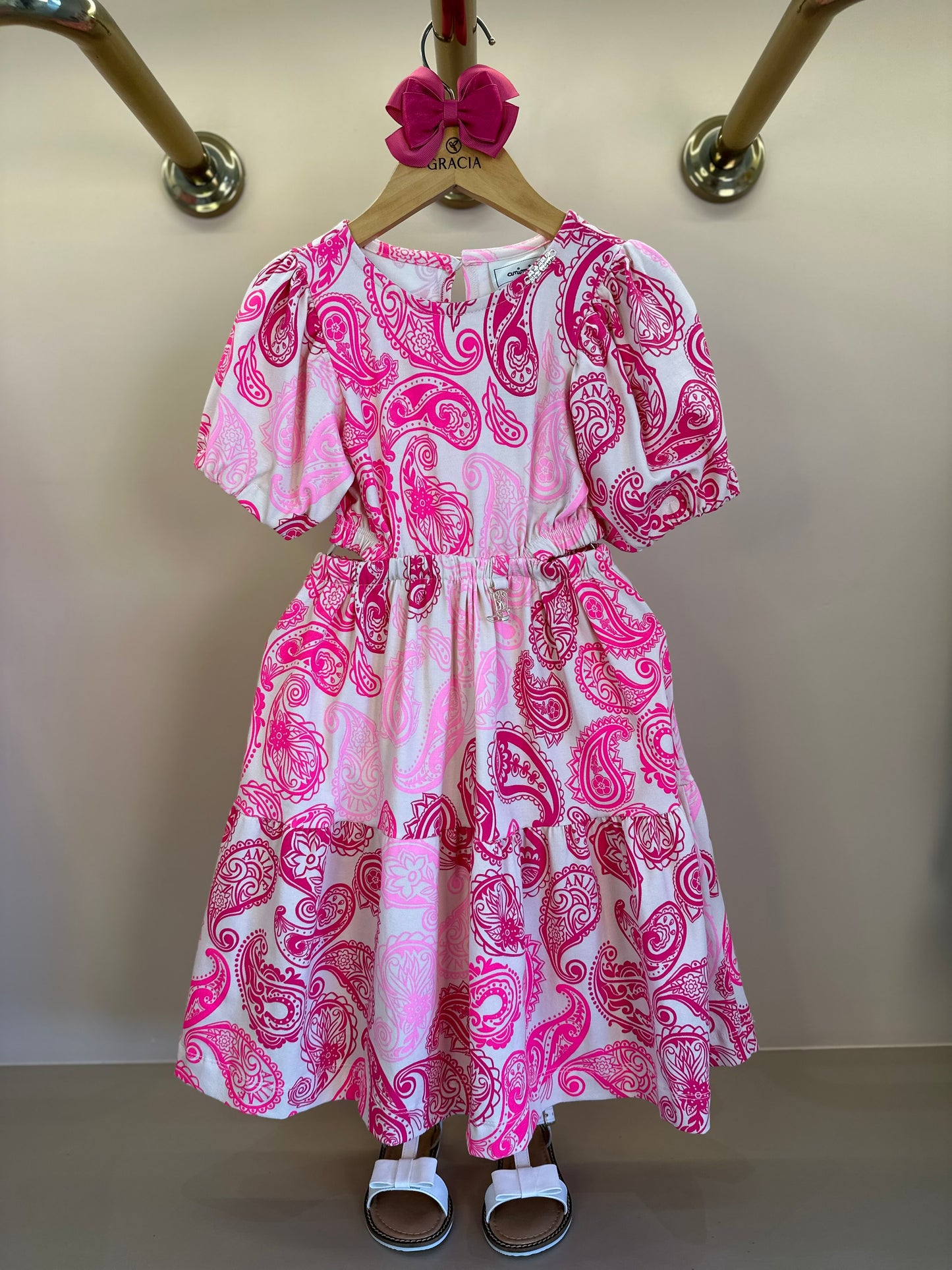 Vestido Infantil Abertura Lateral Paisley ANM - Animê