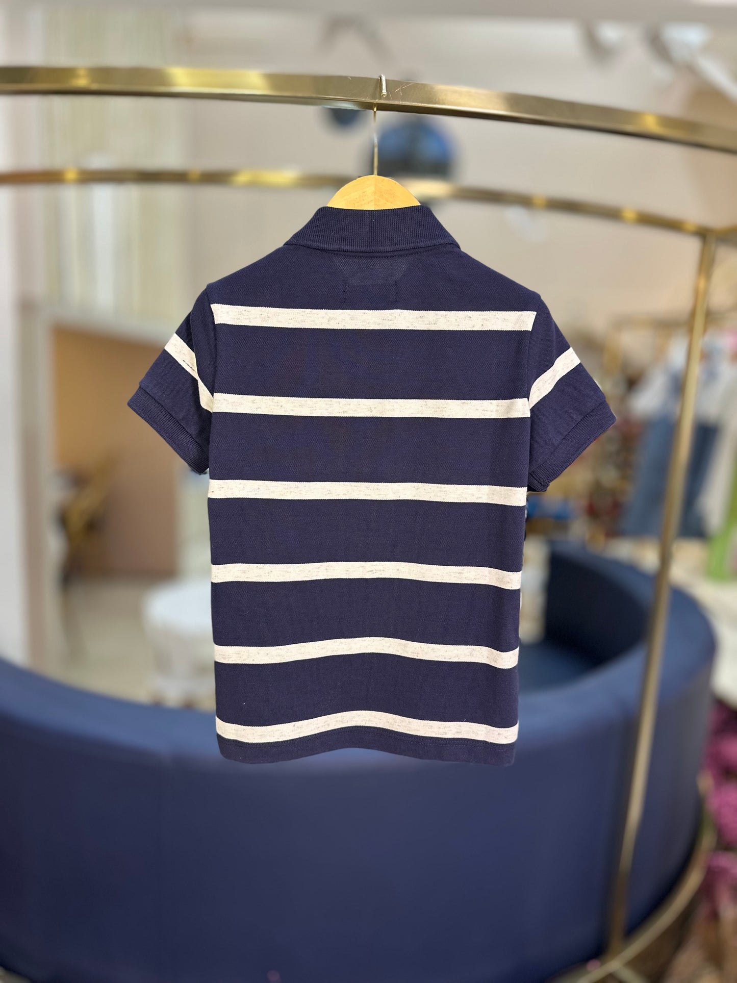 Polo Infantil Listras Marinho - Reserva Mini