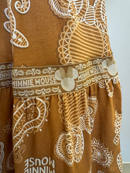 Vestido Infantil Midi Minnie Paisley Manga Princesa - Animê