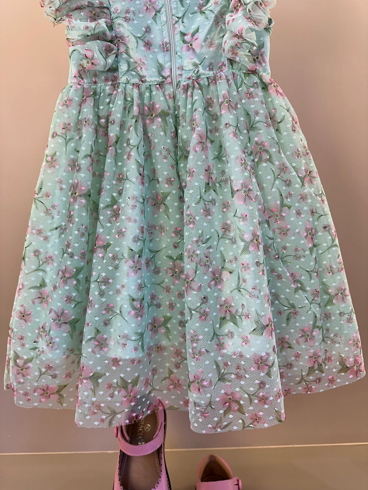 Vestido Infantil Rodado Em Tule Estampa Exclusiva - Luluzinha