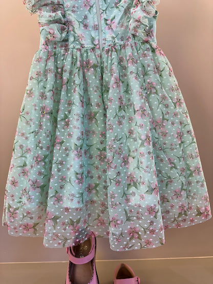 Vestido Infantil Rodado Em Tule Estampa Exclusiva - Luluzinha