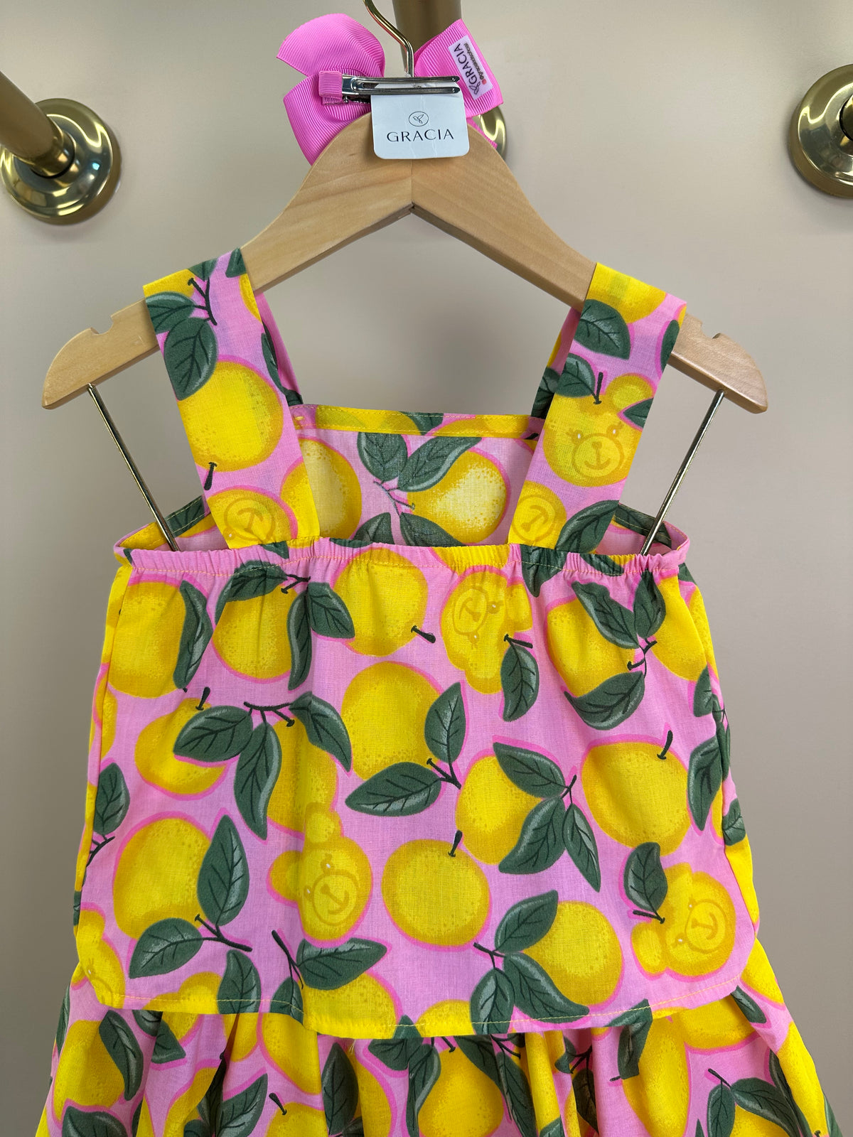 Conjunto Infantil Blusa e Saia Estampa Fruit Bear - Momi