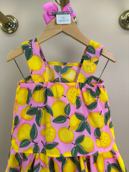 Conjunto Infantil Blusa e Saia Estampa Fruit Bear - Momi