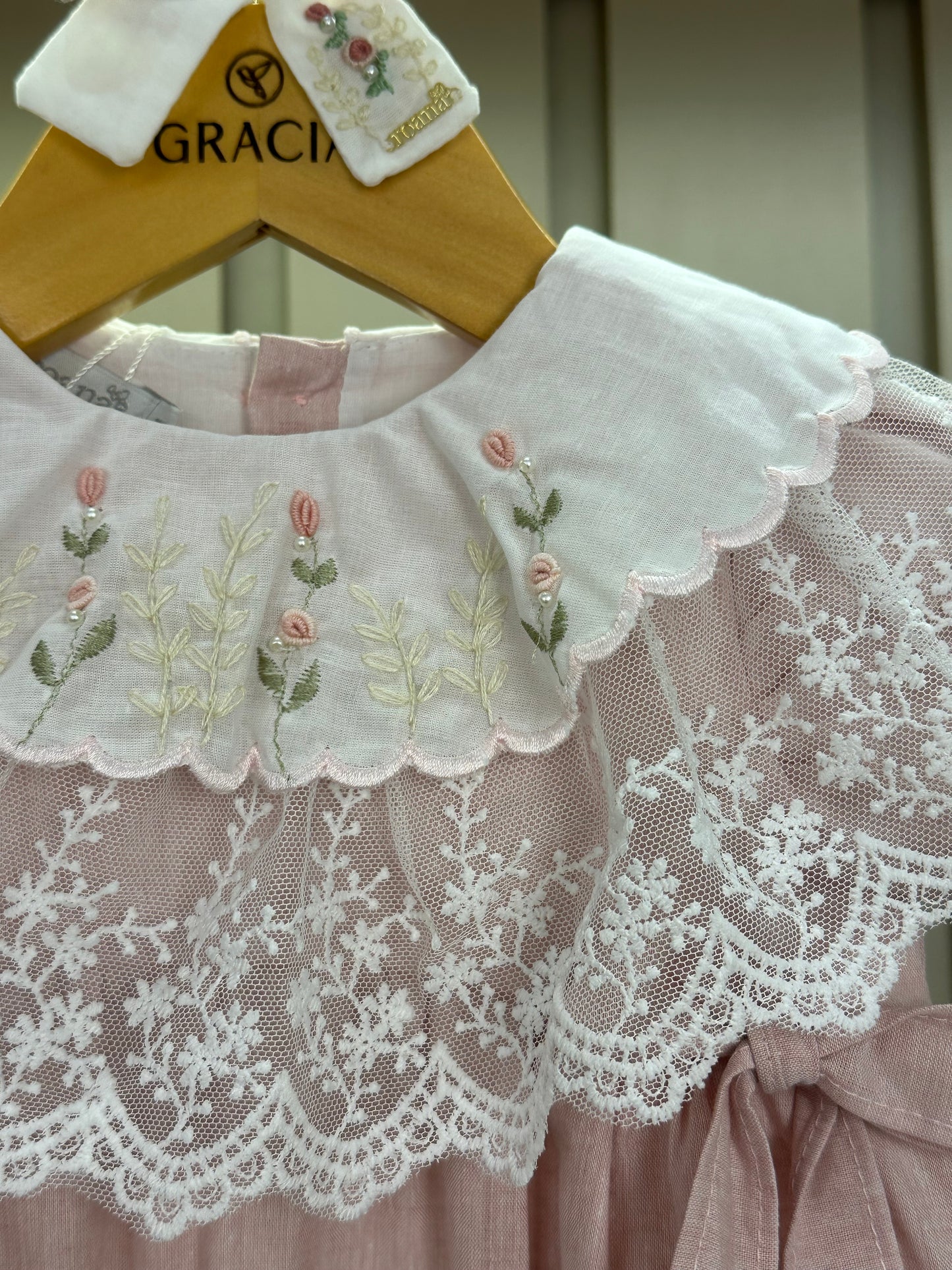 Pimpão Bebê Renda Bordado Flores  - Roana