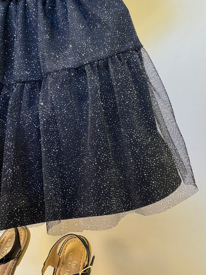Conjunto Infantil Blusa Hello Kitty Strass com Saia Tule Glitter - Momi