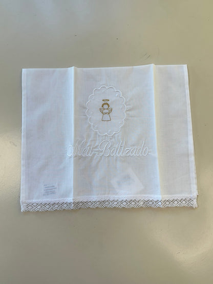 Toalha Luxo Batizado Branca - Roana