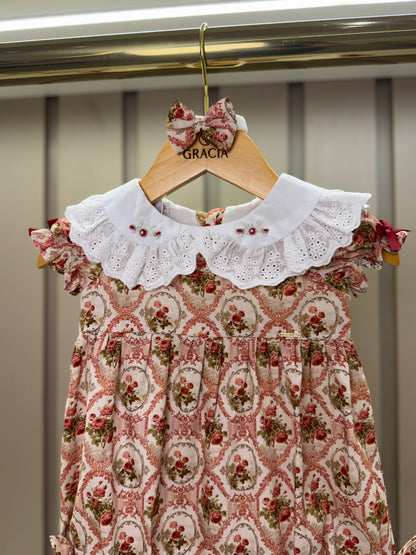 Pimpão Bebê Floral Provençal Gola Estampada - Roana