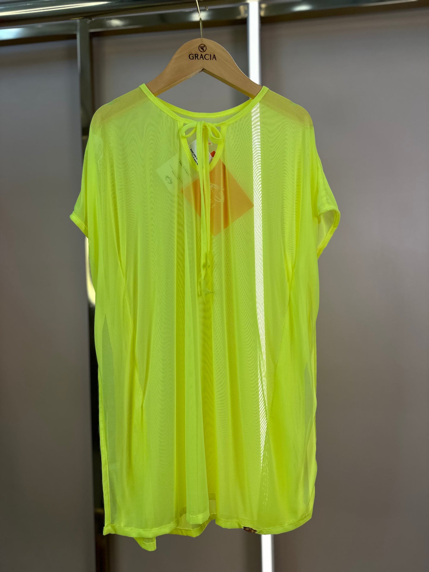 Kafta Infantil Íris Amarelo Fluor - Siri Kids