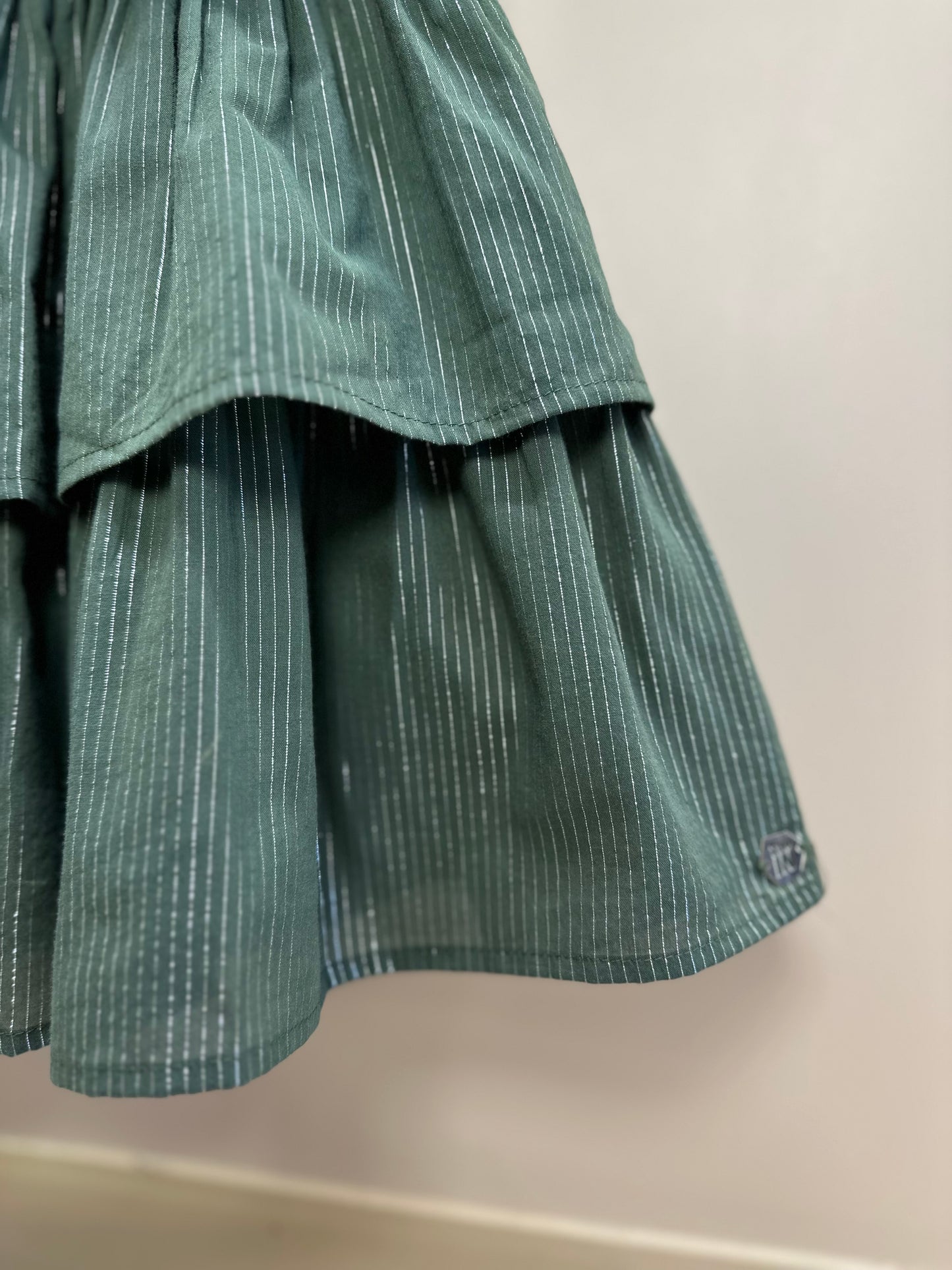 Conjunto Teen Blusa e Shorts Voil Lurex Verde Oliva - Two In