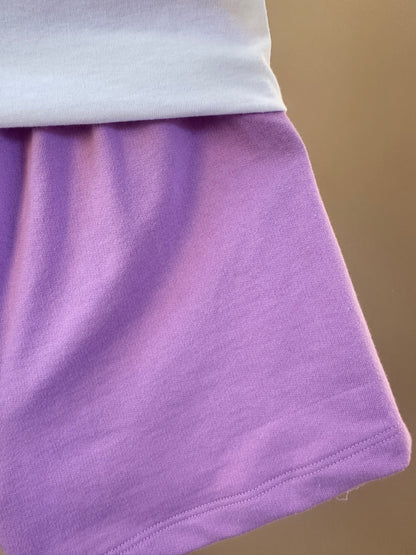 Conjunto Infantil Blusa Estampa Bolsa Transversal e Shorts Cós Elástico Franzido- Momi