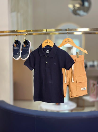 Polo Infantil Piquet Marinho - Charpey