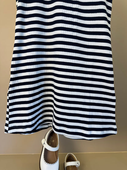 Vestido Infantil Polo Azul Listrado - Luluzinha