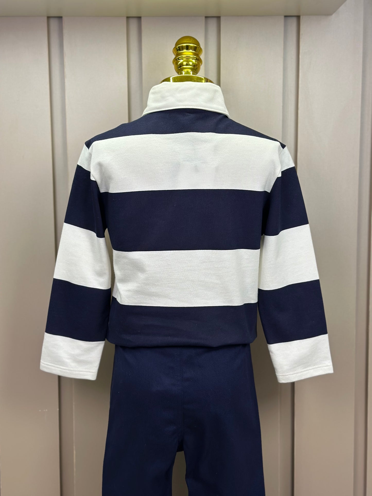Conjunto Infantil Polo Patch Disney Listrada e Calça Alfaiataria Marinho - Youccie
