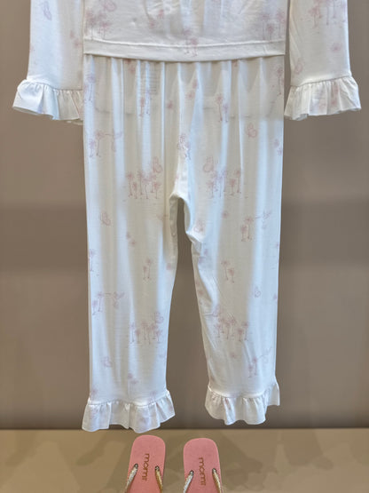 Pijama Infantil Comfy Blusa ML e Calça Butterfly Off White - Conforteca