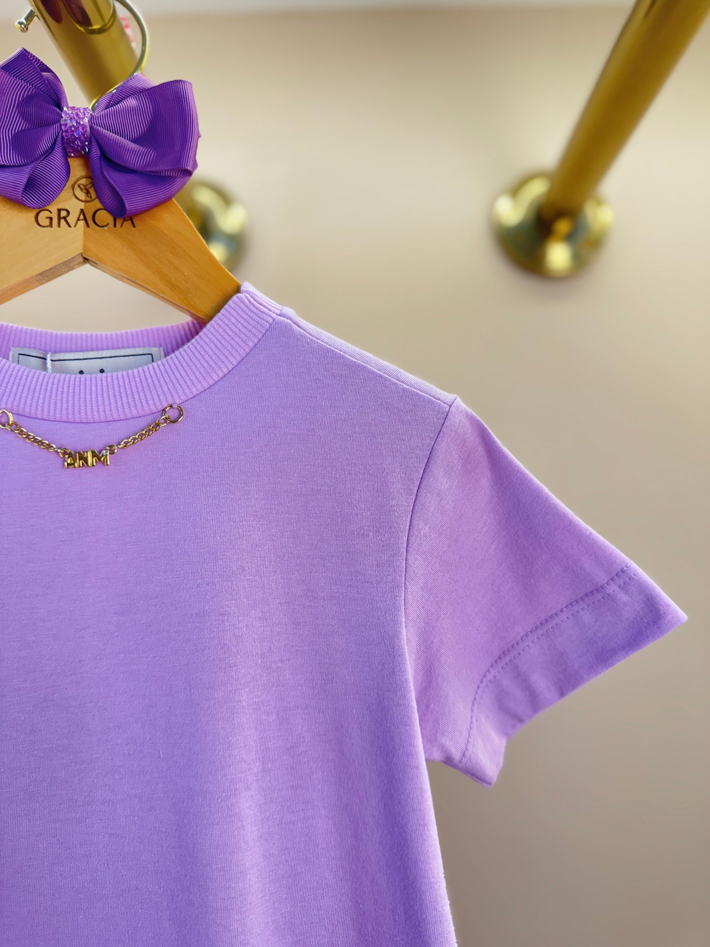 Vestido Infantil Lenço Lilás Orquídea - Animê