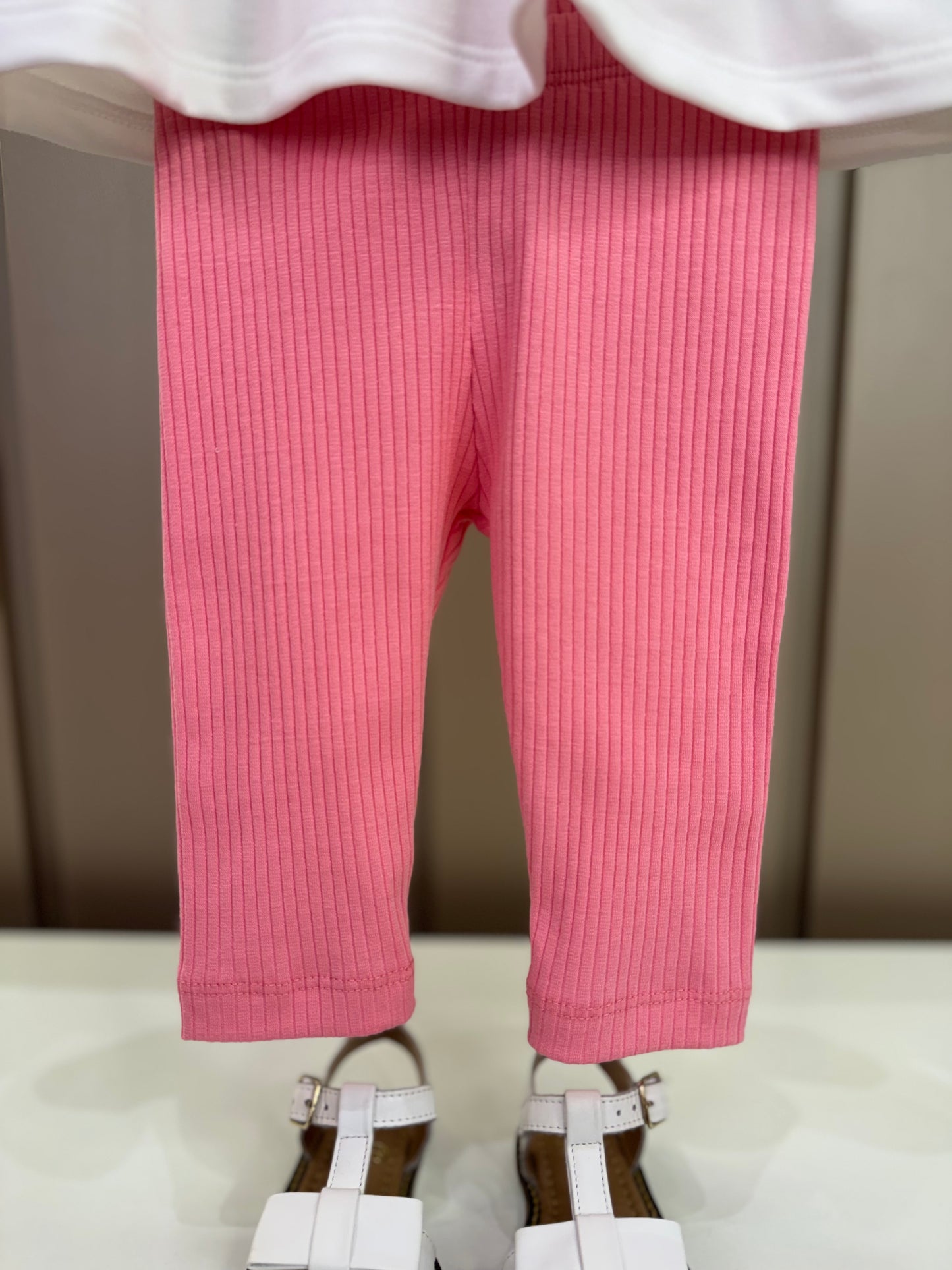 Conjunto Bebê Blusa Moletinho Urso e Calça Legging Canelada - Um Mais Um