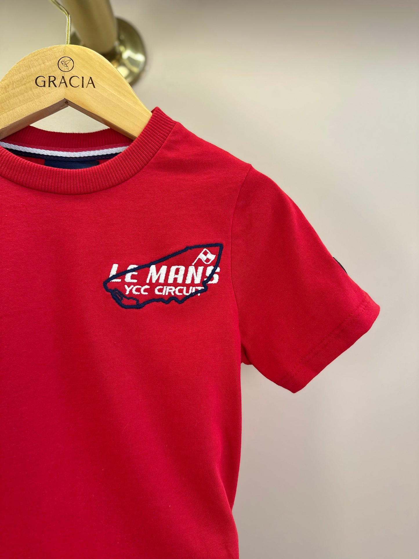 Conjunto Infantil Camiseta MC Le Mans e Bermuda Jeans - Youccie